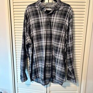 Tommy Bahama Black and White Checkered Shirt